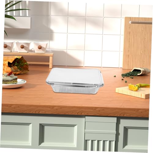 Moldes de aluminio para asar sin limpiar fuentes y proteger la comida con tapa 6