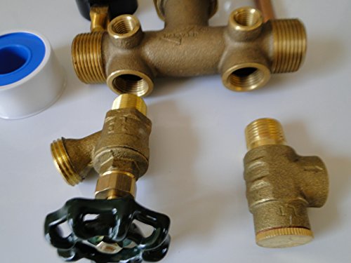 1.25" X 14"No Lead Brass Tank Tee Kit +Union Water Well Pressure Tank + Square D Fsg2 40-60 Switch #TOP4
