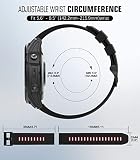 MoKo Watch Strap Compatible with Garmin Fenix 7/7 Pro/6/6 Pro/5/5 Plus/Forerunner 965/955/945/Instinct Solar/Instinct 2, Quick Fit 22mm Soft Silicone Replacement Band Sport Wristband, Black/Red