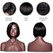 COLODO Bob Lace Front Wigs Loose Wave Hair Glueless Lace Wigs L Part Synthetic Long Wave Natural Wig Heat Resistant Fiber With Baby Hair For Women (12 Inch, black)