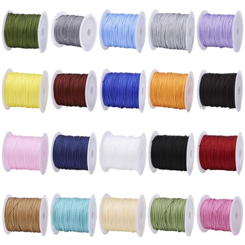 Handmade Woven Jewelry, Bulk Party Favors DIY Craft Supplies, Friendship Bracelet Set, 20 Packs, Colorful Adjustable Nylon String Bracelets, Vibrant Accessories for All Occasions