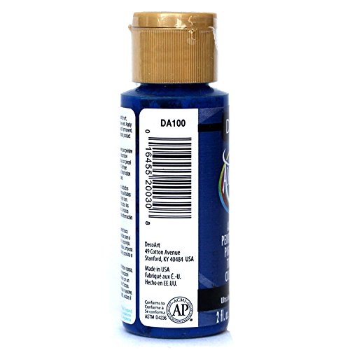 Image of DecoArt DA100-3 Americana Acrylic Paint, 2-Ounce, Ultra Blue Deep (Pack of 2)