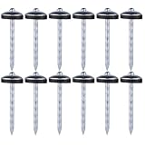 12 Stück Bodenplanen-Heringe, Höhe 9 cm robuste Stahl-Metall-Heringe Sturmsicher, Zeltheringe für Zelt Markise Garten Unkrautmatte Camping