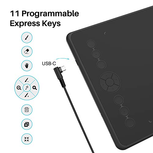 Huion Inspiroy Ink H320M Tablet de Desenho Gráfico, Tablet de Escrita LCD Dupla Propósito de Pressão