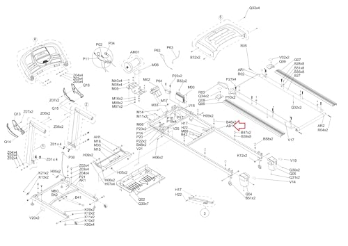 Image of Frame Set 1000417922 Works with HZ Fitness TM734 TM486 Treadmill