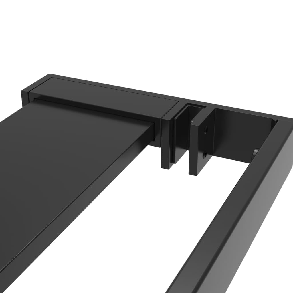 vidaXL Estante de Pared de Ducha Aluminio Negro 100 cm