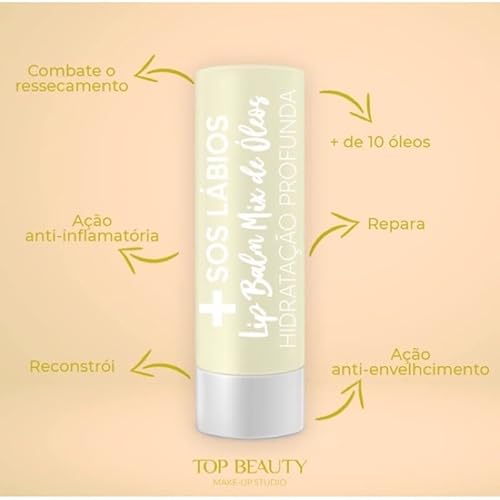 Outras Kit 4 Unidades - Tratamento Intensivo Sos Labios - Recupera E Protege Seus Labios Top Beauty