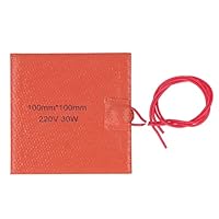 100 X 100 Mm, 30 W, 220 V, Würfel, Flexible Silikon-Heizmatte, max. 200 Grad Celsius