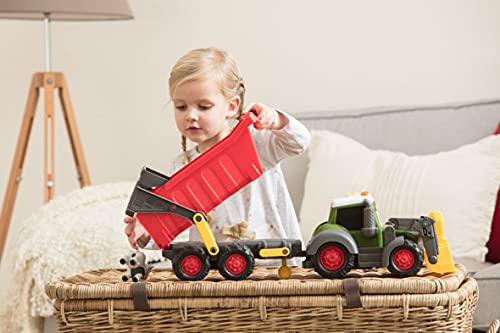 Dickie Toys ABC Spielzeugtraktor 65 cm Fendt mit Anhänger, Licht und Sound, geeignet für Kinder ab 1 Jahr (204119000) – Bild 6