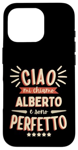 Alberto Idea Regalo Personalizzata Nome Divertente �X�}�z�P�[�X iPhone 16 Pro �p