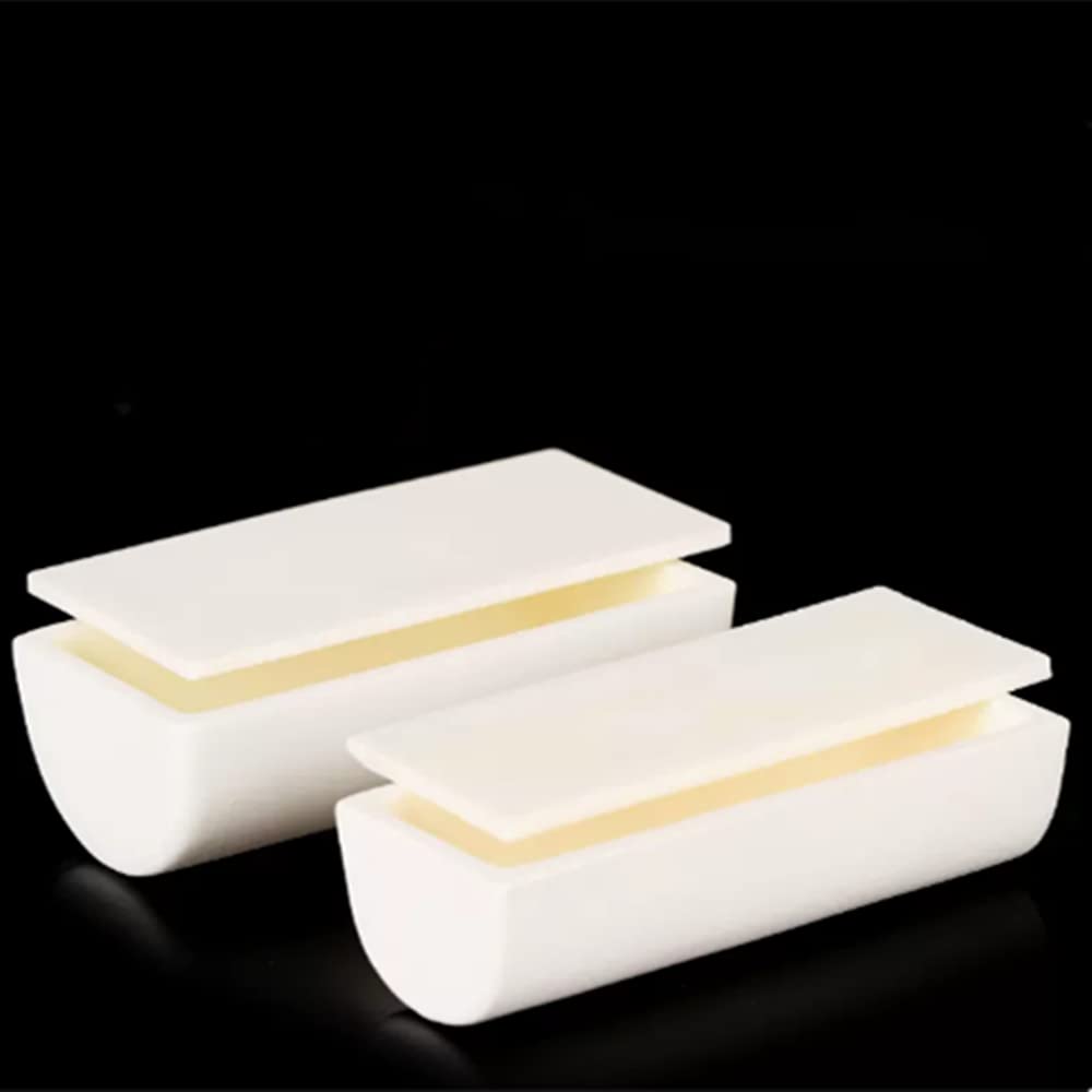 Crisol de barco ardiente semicírculo de corindón de alúmina de alta temperatura con tapa - 1600 ℃ a 1750 ℃ ​​1 pieza(42MLx100x40x25mm)