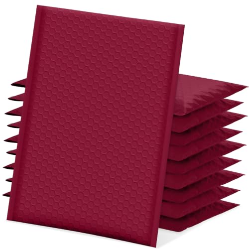 UCGOU Bubble Mailers 7.25x12" 40 Pack Usable Size 7.25x11" Red Padded