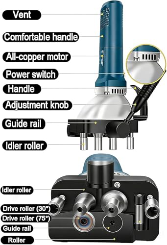 Elektryczna maszyna do zgrzewania krawędzi kanałów, przenośna maszyna do zamykania szwów kanałów HVAC, automatyczna regulacja grubości (0.8mm)