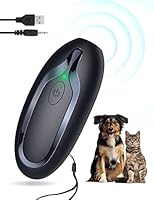 Queenmew Anti Bell Gerät Hunde, Antibell Ultraschall Gerät mit Variabler Frequenz, Effektiv Lange Reichweite Gegen Bellen Hunde den Innen- und Außenbereich