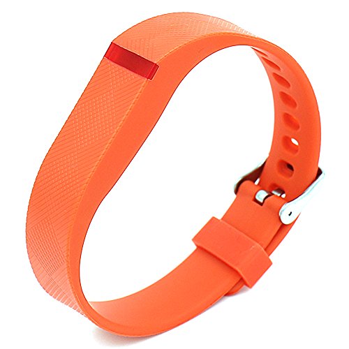 Woodln Silicona Deportes Pulsera Reloj Con Reemplazo Banda para Fitbit Flex (Orange)
