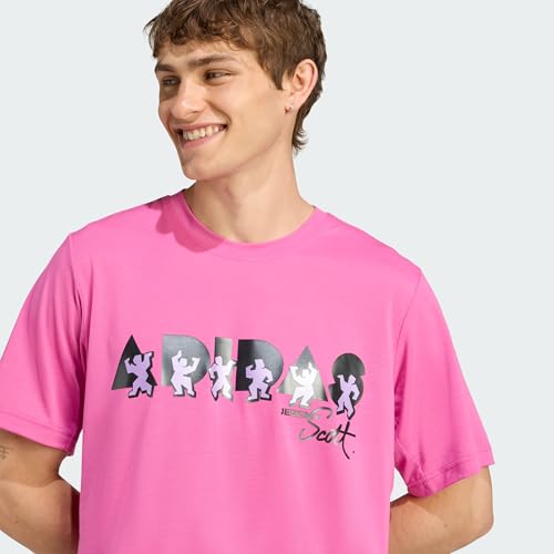 adidas Men's T-Shirt x Jeremy Scott, Lucid Fuchsia, L