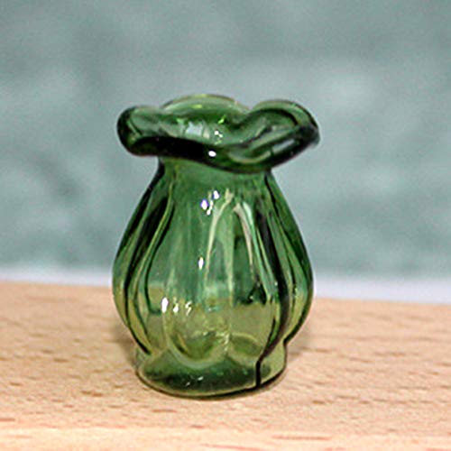 Washranp Mini Glass Flowerpot Vase Diy Furniture Toys Doll House Miniature Accessories Kitchen Game Party Toys For Ages 3 And Up Pretend Play - Blue #TOP7