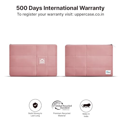 Image of uppercase Hashtag 14 Inch Laptop Sleeve Padded Compartment Protective Case Slim Lightweight Water-Resistant Zipper Closure for Office Travel Daily Use (Pink)