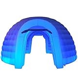 SAYOK Portable Inflatable Igloo Dome with Air Blower (White, Two Doors, 16.4ft) Event Structure Night Club Party Tent for Wedding Promotion Trade Show
