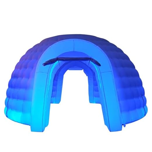 SAYOK Portable Inflatable Igloo Dome Tent with Air Blower(White, Two Doors, 16.4ft) Inflatable Event Tent Structure for Wedding Promotion Trade Show