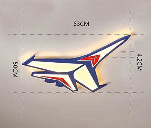 Preisvergleich Produktbild Cartoon flugzeug LED Deckenleuchten Kinder Deckenleuchte für Schlafzimmer Esszimmer Hause Innenbeleuchtung Dekoration Leuchte Eine L63xW50CM Warmweiß