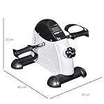 HOMCOM Mini Heimtrainer Fitnessbike Pedaltrainer mit LED Display 5 Modelle Arm und Beintrainer Fitnessgerät Hometrainer für Senioren Zuhause Heim Büro 40 x 39 x 29 cm Weiß – Bild 5