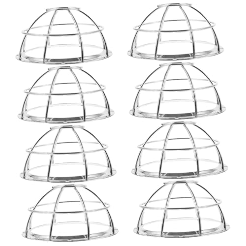 Anneome 8 Piezas Protector de Sensor de Humo Acero Inoxidable Cubierta Resistente con Malla Protectora para Detectores Instalación Fácil y Duradera