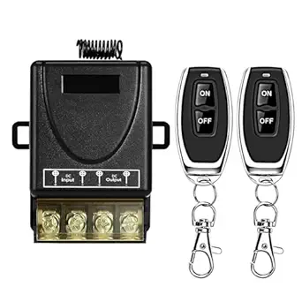 Excefore Wireless Relay Remote Switch, 328 ft Long Range, DC 12V/24V/48V/72V 40A Relay Switch, for All Kinds of DC Motors, Industrial Control, Luminaire Controll