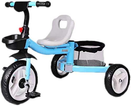 Stroller Wagon Tricycle Trike Kid Outdoor Blue Trike，beginner 3 In 1 Pink Tricycles 3 Modes, 3-8 Years Old Boys Girls Tricycles Green，With Rear Basket (Color : Blue) (Color : Blue) over 1 year old gir