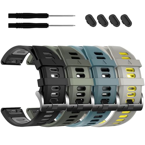 Bracelet 22mm Silicone Garmin Forerunner 965 et Fenix 8 AMOLED 47mm