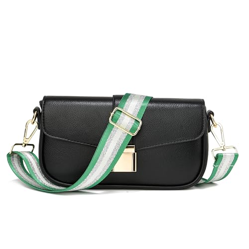 Image of LVYOUME Purse Strap Silver Hardware Wide Bag Straps Replacement Crossbody Adjustable Shoulder Strap for Purses