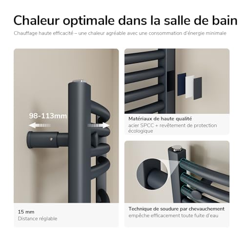 Chauffe-serviette de salle de bain connecté pour une routine matinale chaleureuse