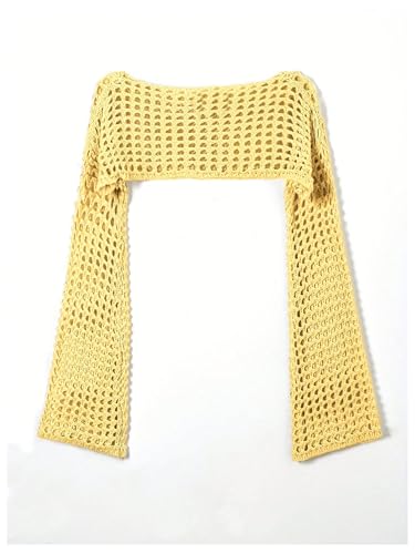 Verdusa Women's Crochet Shoulder Shrugs Summer Lightweight Hollow Half Sleeve Cardigan Grunge Clothes2