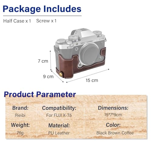 Funda de Cuero PU para Fujifilm X-T5 Media Caja miniatura 7