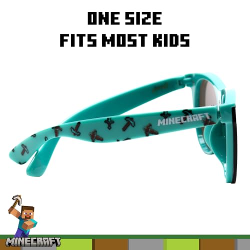 Image of ARKAID Minecraft Boys Sunglasses | Official Minecraft Gear | 100% UV Protection | Official Minecraft Boys Sunglasses and Sports Wraps | Impact Resistant | Gift Idea | Fits Most Kids