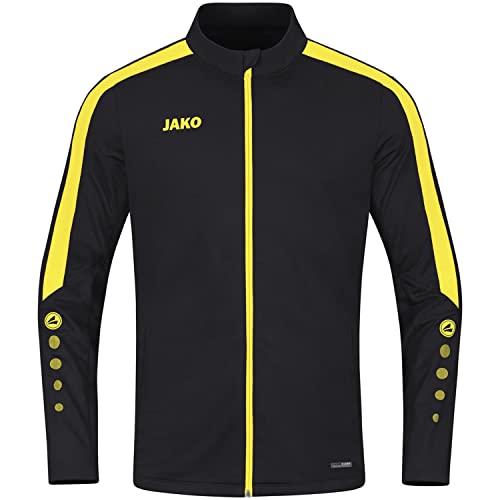 Veste en polyester JAKO Puissant noir et citro pour enfant taille 116