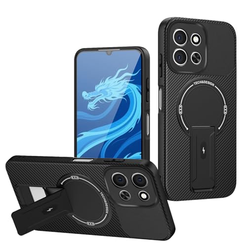 �Ή��@�� for Redmi 15C 4G (171mm) ���C�z���X�^���h 2-in-1�yTPU+PC�z�J�����ی�X�^���h �ϐk�P�[�X Black