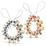 Vibsky Thrd Gauge Set für Muttern und Bolzen, 26-teiliges Werkzeug aus Aluminiumlegierung mit Gold- und Rot-Blau, doppelseitige Markierungen, F-Stecker/Buchse, Thrd-Identifikation