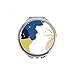 Blue White s Art Hand Compact Mirror Round Portable Pocket Glass