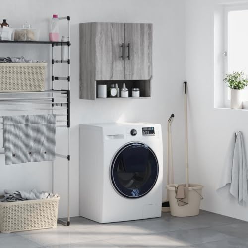 TJROO Meuble mural pour intérieur meuble de rangement pour chambre à coucher ou tout autre espace de logement buffet design minimaliste gris Sonoma 60 x 31 x...