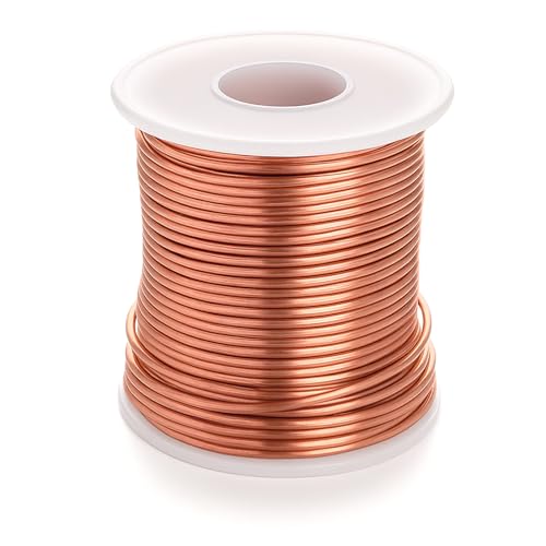 14 Gauge Copper Wire 1.6mm 98 Feet Dead Soft Solid Bare Copper Wire for Electroculture Gardening, Jewelry Making, Beading, Science Projects, DIY Artwork, 1 Pound Spool