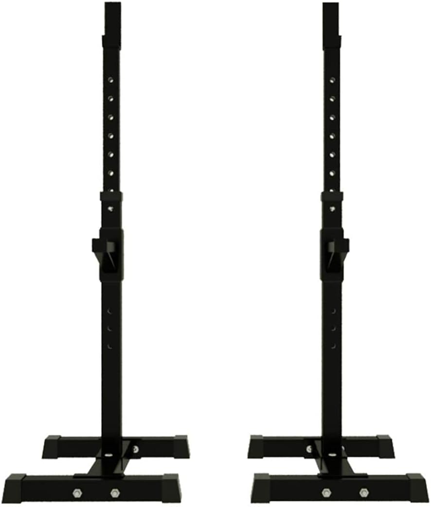 Dumbbell Bench Fitness Equipment Pair of Adjustable Squat Rack Standard 42-64 Inch Solid Steel Squat Stands Barbell Free-Press Bench Home Gym Portable Racks Stands