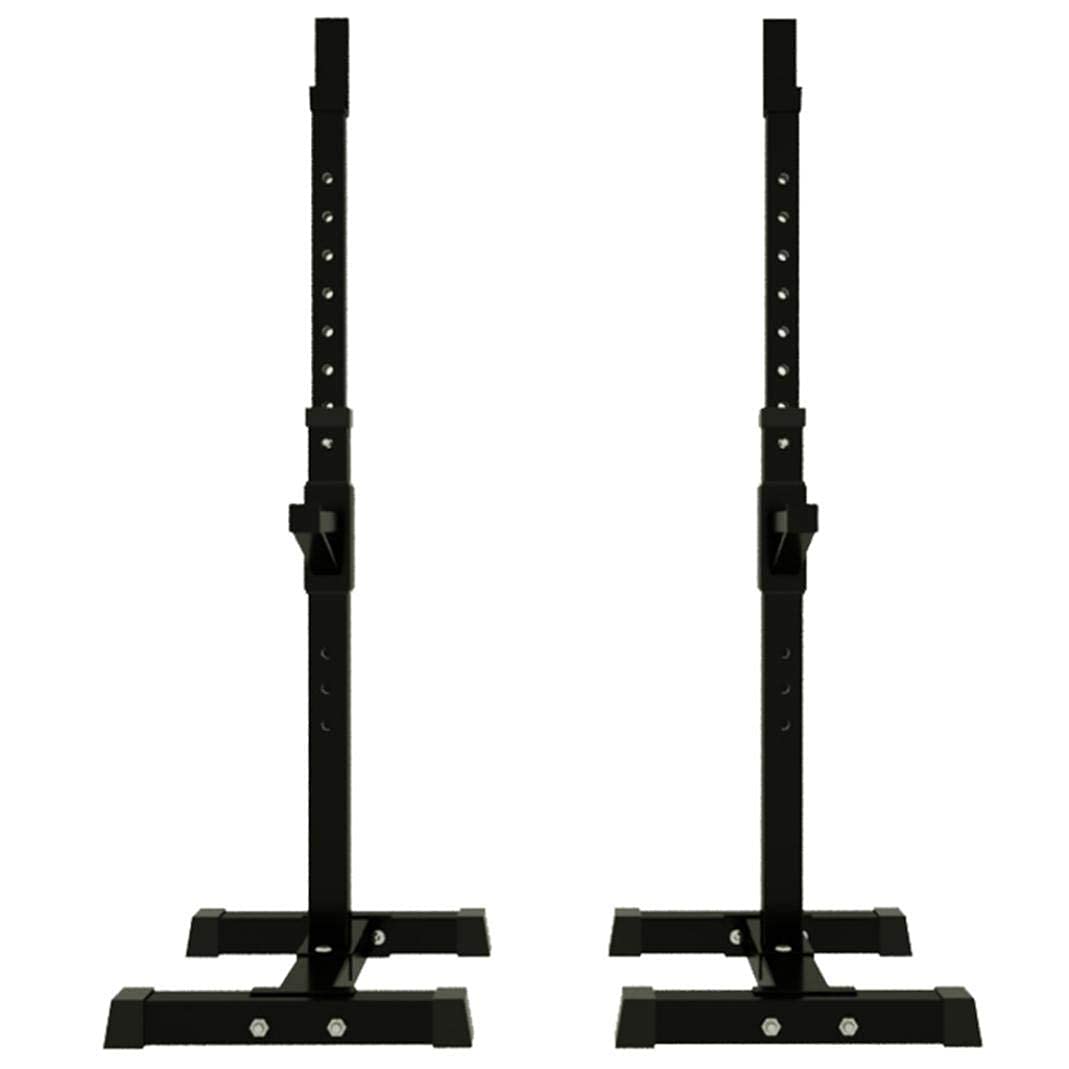 OTQEFTN Dumbbell Bench Fitness Equipment Pair of Adjustable Squat Rack Standard 42-64 Inch Solid Steel Squat Stands Barbell Free-Press Bench Home Gym Portable Racks Stands
