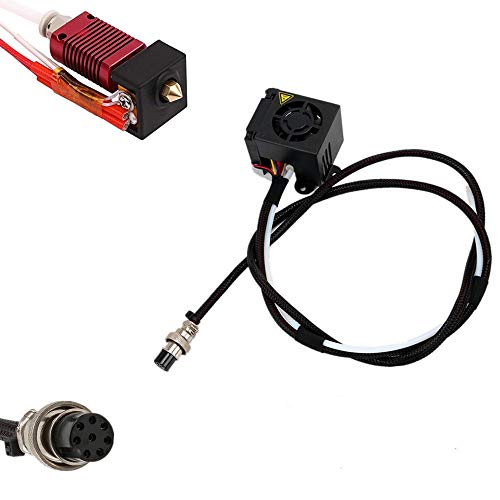 Cr-10S 3D Printers Original Replacement Parts/Accessories Full Assemble Mk8 Extruder Hot End Kits (With Nozzle 0.4Mm /0.2Mm /0.3Mm /0.5Mm) Fit For Creality 3D Printing Printer Cr-10 Cr-10S S4 S5 #TOP3