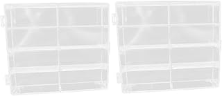 Toyvian 2 Peças De Compartimentos Vitrine De Figura De Ação Prateleira De Exibição De Figura De Ação Para Colecionáveis Armário De Exibição Em Miniatura Vitrine Transparente Vitrine De