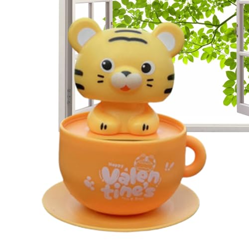 Decoraciones de tablero de coche - Lindos accesorios para el salpicadero del coche, con cabeza oscilante solar, figura de animales para hombres y mujeres, escritorio interior