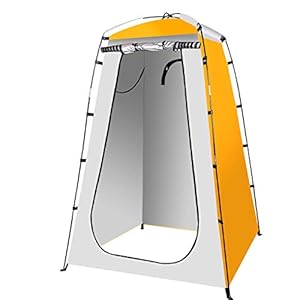 Quick Set Up Outdoor Shower Tent for Camping, Instant Privacy Tent for Beach, Portable Changing Dressing Room Bathroom with Pegs, Poles, Ropes, and Storage Bag – 47.2X47.2X70.8 Inches