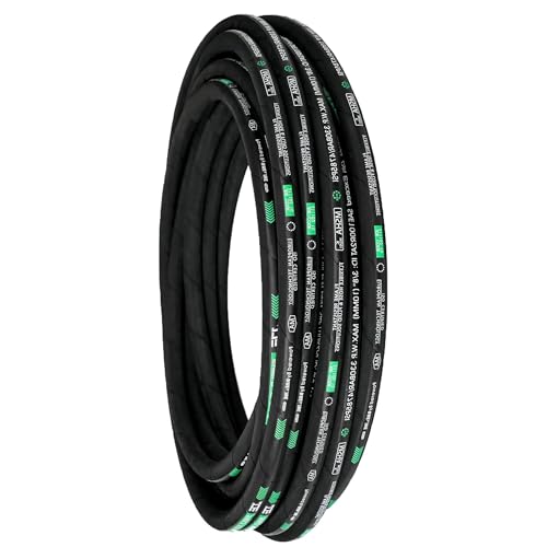 Haichy 1/4 in x 50 ft Hydraulic Hose, 5800 PSI, Black, Rubber, Hydraulic Hose, 1 each