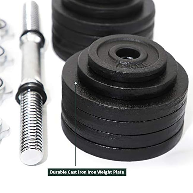 Starring 105-200 Lbs adjustable dumbbells (105 LBS Black with Trays)