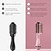 L'ANGE Hair Le Volume Elevé 65MM 2-in-1 Titanium Brush Dryer | Dry and Style | Unique Teardrop Shape Barrel | 3 Heat Settings | 360° Vented Airflow | Ionic Technology for Frizz-Free Styling (Blush)